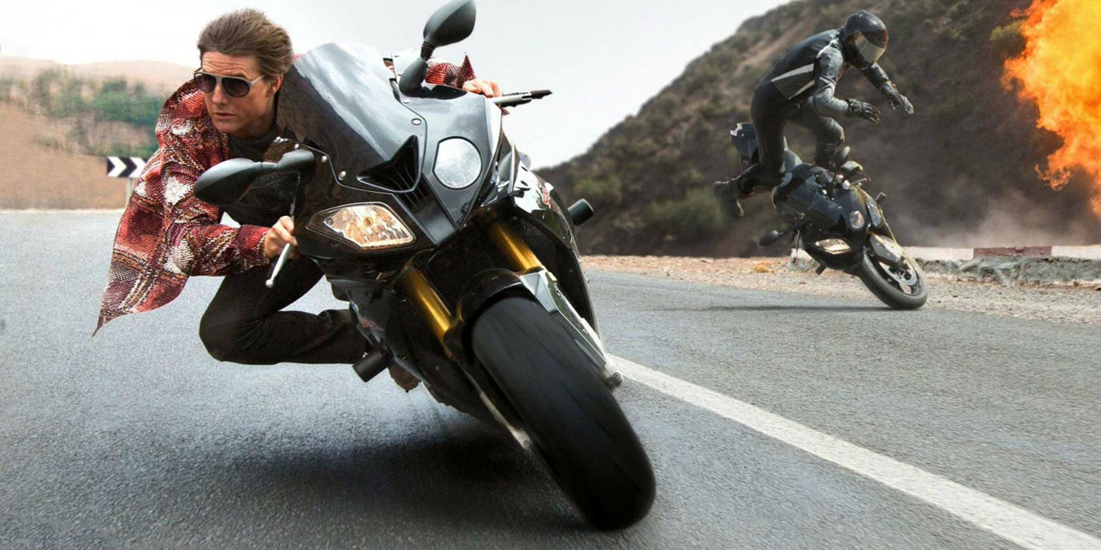 Blonde Hair Motorcycle Chase in Mission Impossible - wide 2