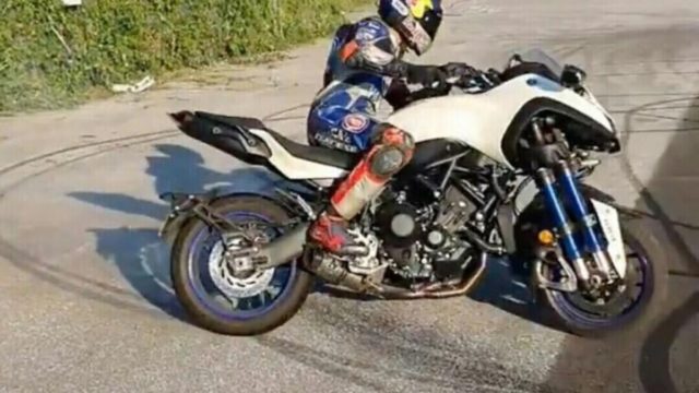 Viral Video: World Superbike Rider Shreds the Tires Off a Yamaha Niken 3
