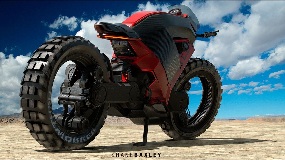 Hubless Electric Motorcycle with Mad Max Looks | DriveMag Riders