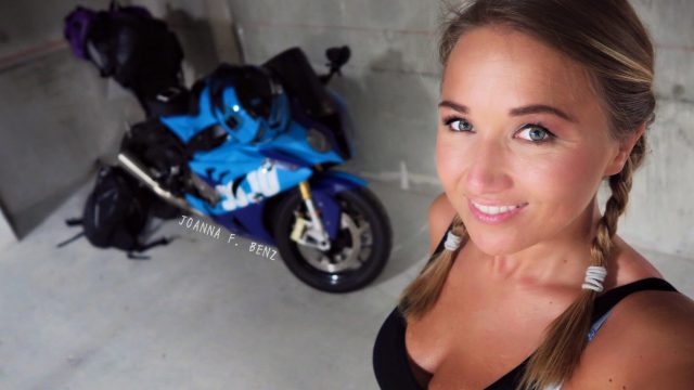 Joanna F. Benz is the first Biker Girl to follow in 2017 3