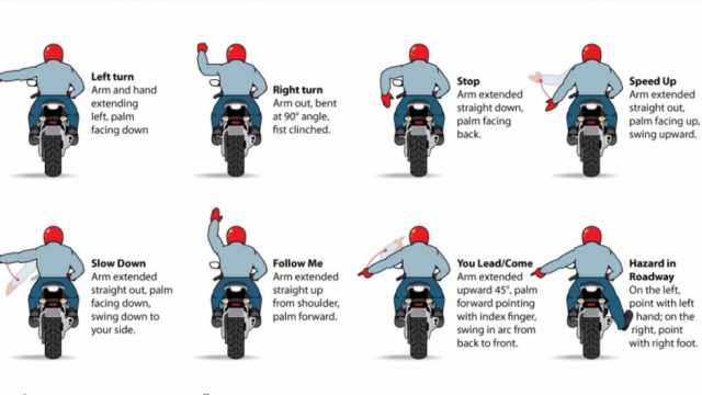 Motorcycle Hand Signals - Infographic 1