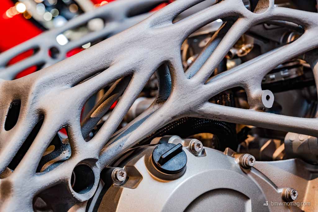 BMW Motorrad shows their first 3D printed full bike frame and swingarm, lea...